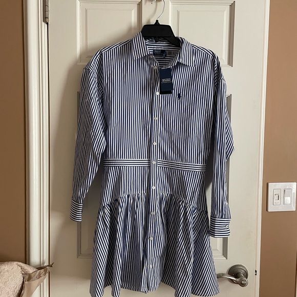 Polo Ralph Lauren Dresses & Skirts - Ralph Lauren striped cotton poplin paneled shirt dress